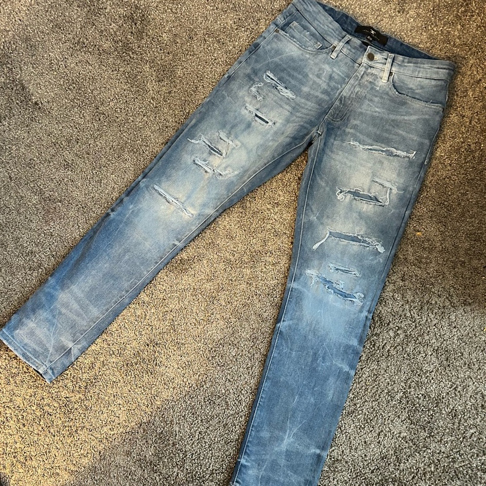 Jordan Craig Blue Skinny Distressed Jeans